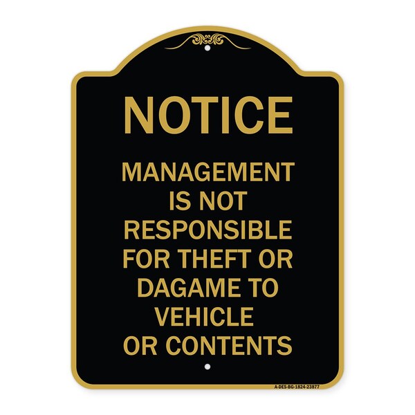 Signmission Management Is Not Responsible for Theft or Damage to Vehicles or Contents, A-DES-BG-1824-23877 A-DES-BG-1824-23877 - main
